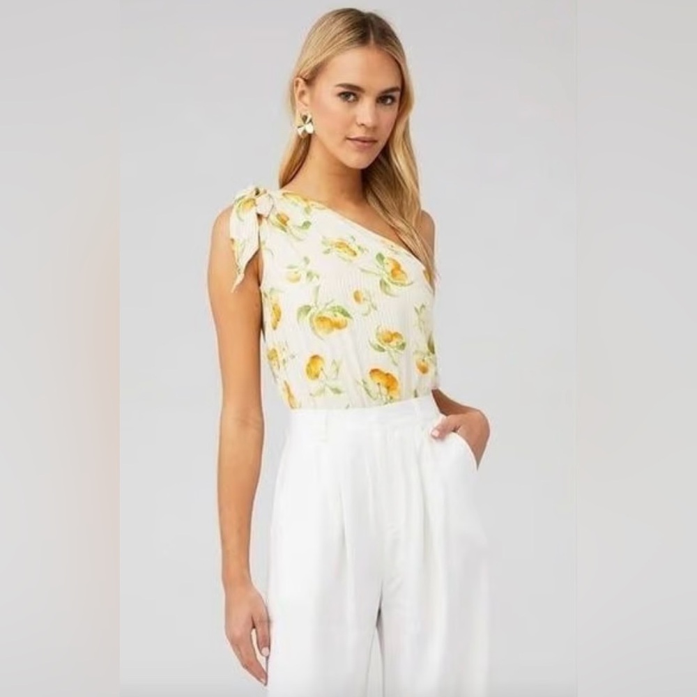 New CAMI NYC One Shoulder Ronny Bodysuit Top